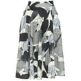 thumbnail image 4 of White Mark Women's Leaf Print Vintage Flared Midi Skirt, 4 of 6