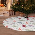 thumbnail image 6 of Yiaed Cute Dinosaur Print Christmas Tree Skirt , Tree SkirtsTree Mat for Christmas Winter Holiday Indoor Decorations-48", 6 of 7