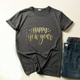 thumbnail image 2 of Honeeladyy Clearance under 10$ Happy New Year Women 2022 Trendy Tshirt Letter Printing Short Sleeve Comfort Crewneck Tee Tops Tunic Blouse, 2 of 4