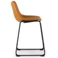 thumbnail image 6 of Set of 2 Barker Gray Fabric Tufted Bar Stool with Black Iron Legs, 6 of 7