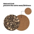 thumbnail image 4 of Multi-Shape Mdf Cork Coaster 4 Pieces Of Anti-Slip, Anti-Wear And Anti-Fouling 3.9in Easy To Clean And Stable Structure Leopard Skin Print Style Firebrick_2 Round Shape, 4 of 7