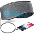 thumbnail image 1 of Diadema para dormir con música y auriculares, diadema de viaje elástica suave con cable de 3,5 mm con altavoz delgado, auriculares cómodos para dormir con música (gris) Rojo Verde, 1 of 5