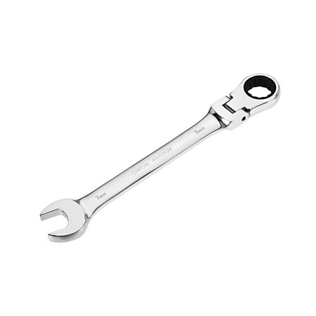 

Uxcell 7mm Flexing Head 72 Teeth Box Ended Ratcheting Combination Wrench CRV Steel Silver Tone
