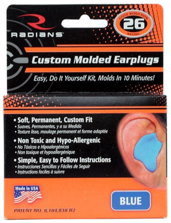 LOT 2 RADIANS Custom Molded Ear Plugs 10 minute fit RED Ear Protection NRR 26 