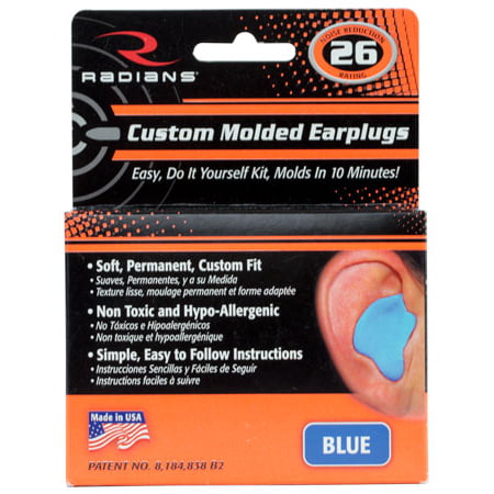 RADIANS CUSTOM MOLDED EARPLUGS 26 DB BLUE (Best Custom Molded Ear Plugs)