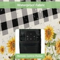 thumbnail image 4 of Outdoor TV Cover 36 to 39 Inches, Farmhouse Sunflowers Black And White Plaid Linen Texture Waterproof TV Cover with Remote Control Pocket, Flat Screen TV Cover Protector for Outside TV, 4 of 6