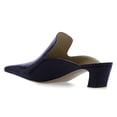 thumbnail image 4 of FSJ Women Comfortable Chunky Block Low Heel Mules Square Closed Toe Backless Loafers Slip On Office Clogs Slides Shoes Size 8 Blue, 4 of 5