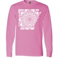 thumbnail image 3 of Inktastic Arkansas Silhouette Mandala Long Sleeve T-Shirt, 3 of 5