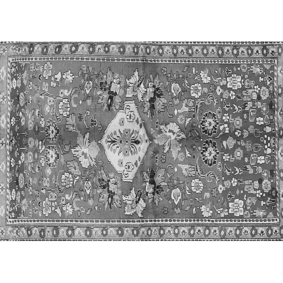 Ahgly Company Indoor Rectangle Animal Gray Traditional Area Rugs, 6' x 9'