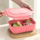 thumbnail image 1 of Caja Bento de silicona para microondas - Recipiente de preparación de comidas de 3 compartimentos, 20x13x7,5 cm, apilable, apto para lavavajillas, azul/verde/rosa, 1 of 6