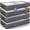 Gray, variant on 4 Pack 90L Under Bed Storage Containers, Closet Organizers and Storage Bins, Foldable Underbed Storage Bags for Wrapping Paper, Blanket, Clothing, Comforter, Sweaters, Pillows, Linen Sheets