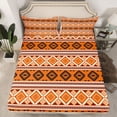 thumbnail image 2 of Feelyou Hippie Tribal Aztec Full Size Sheets, Orange Abstract Bed Sheets, Teens Adult Women Men Sheet Sets, Super Cozy Room Decor, 4 Pieces, 2 of 7