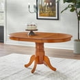 thumbnail image 2 of Simple Living  Carolina Farmhouse Solid Wood Dining Table with Leaf Grey/Walnut Walnut Finish, Painted French Country, Farmhouse, Country, 2 of 5