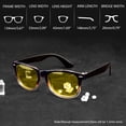 thumbnail image 4 of Gafas Joopin para conducir de noche, cuadradas, con montura marrón gradual, 4 of 6