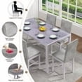 thumbnail image 7 of Baxluxe 7 Piece Kitchen Dining Set, Kitchen Table Set for 6, Marble Dining Table and 6 PU Leather Chairs for Small Kitchen, Apartment, Dining Room,Gray, 7 of 7