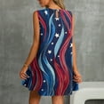 thumbnail image 3 of T Shirt Dress, American Flag Casual Tank Sundress With Pockets 4Th Of July Boho Beach T-Shirts Round Neck Dresses Valentines For Women Cocktail Dresses 2025 Cocktail Dresses (L, Light blue) ZMTing, 3 of 5