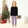 thumbnail image 6 of SUXIAN Christmas Outfit Plaid Two Piece for Boys Family Matching Photo Outfits Cozy Soft Long Sleeve Top and Pants #4_White 3-4 Years, 6 of 7