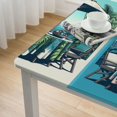 thumbnail image 4 of nygtbtfer Indoor/Outdoor Fabric Tablecloth - Blue and Green Soil Resistant, Repellent Fabric Tablecloths, 4 of 7