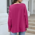 thumbnail image 4 of Diufon Oversized Tops for Women Casual Loose Long Sleeve V Neck Tunic Tops Solid Color Fall Fashion Clothes, 4 of 9