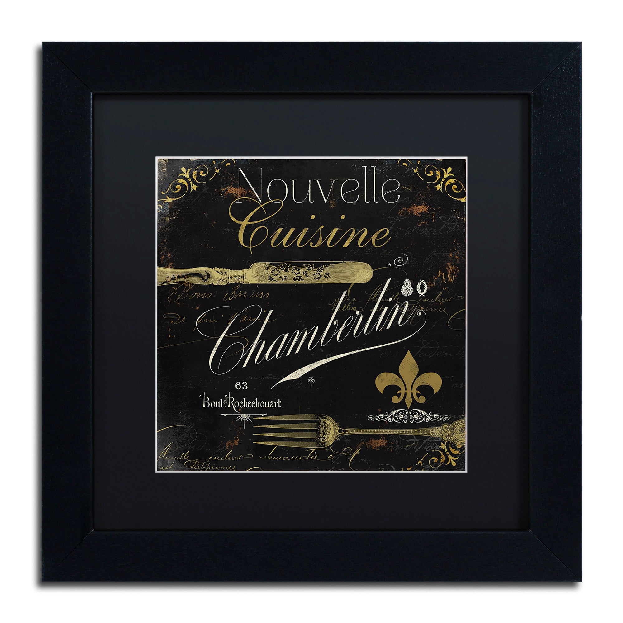 Trademark Fine Art "La Cuisine IV" Canvas Art by Color Bakery Black Matte, Black Frame