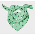 thumbnail image 3 of Bimba Green Mix Dog Printed Pure Silk Scarf For Hair Neck Head Bandanas For Women 40 x 40 Inches, 3 of 6