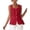 Red, variant on Womens Sleeveless Suit Vests Dressy Casual Square Neck Business Work Waistcoat Spring Button Blazer Vest Tops