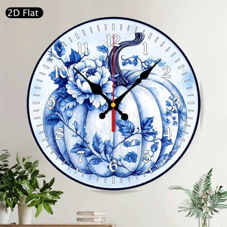 Pop Art Hello Daisy Floral Round Wall Clock Silent Non-Ticking Modern Home Decor