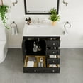 thumbnail image 4 of Eviva Acclaim C. 30" Transitional Espresso Bathroom Vanity with white carrara quartz countertop, 4 of 8