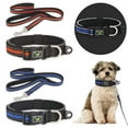 thumbnail image 2 of Gustave Reflective Dog Collar and Leash Set Adjustable Neoprene Padded Pet Collar Leash with Safety Locking Buckle & Comfortable Handles for Small Medium Large Dogs Walking Training "Orange, M", 2 of 8