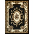 thumbnail image 4 of Infinity Home 36335 5 ft. 3 in. x 7 ft. 3 in. Timeless Le Petit Palais Traditional Area Rug - Black, 4 of 10