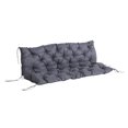 thumbnail image 1 of Outsunny 3 Seater Outdoor Seat Pads Bench Swing Chair Replacement Cushions Backrest for Patio Garden, Dark Grey, 1 of 10