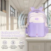 Lvelia School Bag Backpacks for Girls,Lightweight School Backpack for Kids Teens,Waterproof Student Shoulder Bookbag for Elementary Middle School,Purple