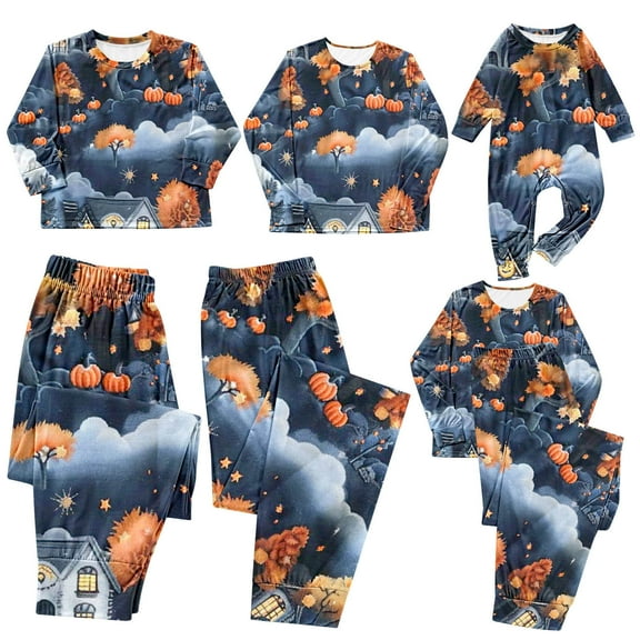 Halloween Halloween Pajama Set Onesie,Halloween Family Long Sleeve Family Matching Set 2pcs Soft Elastic Waist Sets,Family Halloween Pajamas Set