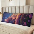 thumbnail image 4 of Bingfone Body Pillow Cover Long Pillow Case with Zipper Decorative Bedding Pillowcase 20"x54" Soft Cushion Pillow Case for Bedroom (without pillow core) -Dreamy Dandelion Sunset, 4 of 6