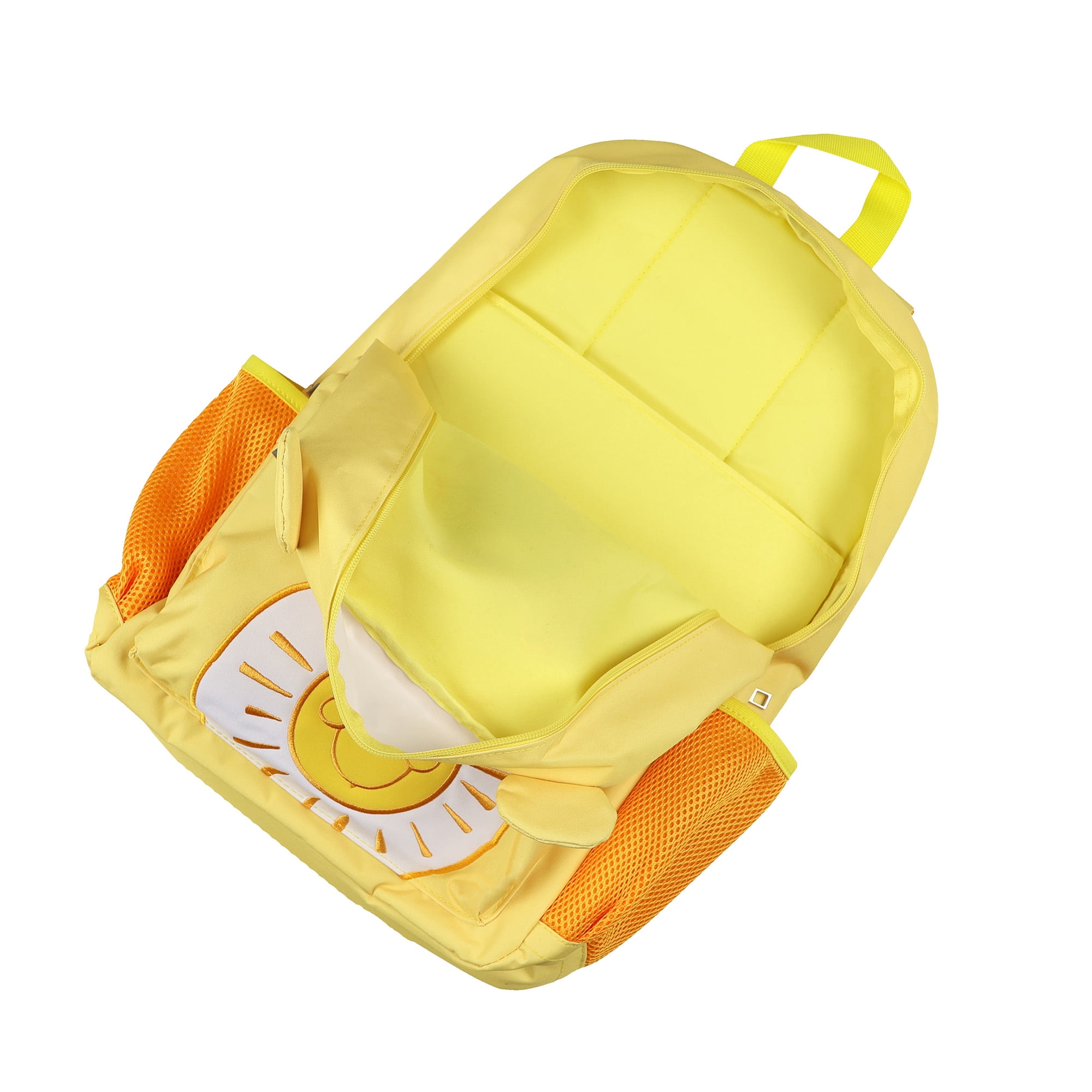 Care Bears Backpack Funshine Bear Embroidered Design 18" Bookbag with 3D Ears