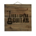 thumbnail image 1 of Yes I Speak Guitar - Decorative REAL WOOD Wall Art - Faux Pallet Look, 1 of 3