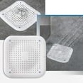 thumbnail image 4 of Tapa de desagüe de silicona con ventosas para lavabo, filtro de pelo duradero. Blanco, 4 of 7