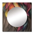 thumbnail image 2 of Designart "Antique Colorful Pastel Foliage Aquarelle Gray" Abstract Painting Square Mirror For Wall Decor - Large Multicolor Square Mirror Printed Wall Decor - Modern Square Living Room Mirror, 2 of 5