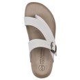 thumbnail image 5 of White Mountain Womens Carly Textured Leather Slide Sandals, 5 of 5