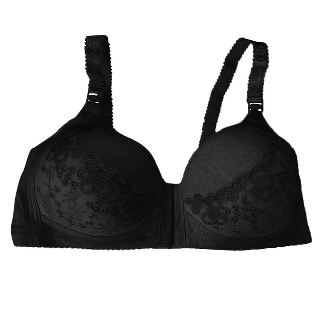 Gibobby Brasier Mujer Push Up Sujetador sin de realce para mujer, soporte cómodo, sin sujetadores con aros, Bralette de alambre cómodo(Negro,42)