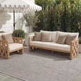 thumbnail image 3 of Safavieh Courtyard Finnian Solid Indoor/Outdoor Area Rug, Beige/Brown, 5'3" x 5'3" Square, 3 of 17