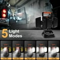 thumbnail image 3 of SYLMAX Rechargeable Work Light Magnetic Clamp, 40W Cordless LED Light, 4000LM Professional, 5 Modes, 350° Rotation, IP65 Waterproof, for Mechanics, Construction, Workshop, Emergency, 3 of 8