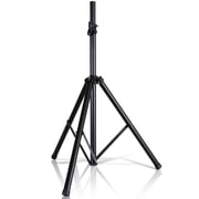 Universal Speaker DJ Stand Mount Holder - Heavy Duty Tripod w/ Adjustable Height from 72” to 40” and 35mm Compatible Insert - Easy Mobility Safety PIN and Knob Tension Locking for Stability