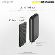 Nitecore NB10000 10000mAh USB/USB-C Quick-Charge Power Bank, Black, 6952506493685