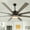 Black, variant on Bella Depot 72" Modern LED Gold Ceiling Fan 6-Speed Reversible Chandelier With Dimmable Light and Remote Control
