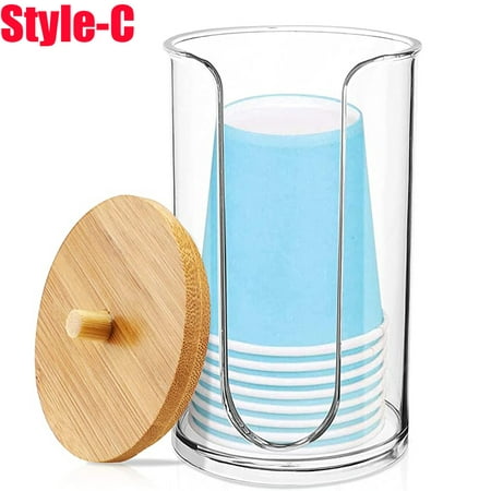 

Plastic Disposable Paper Cup Dispenser for Bathroom Countertop Mouthwash/Rinse Cups