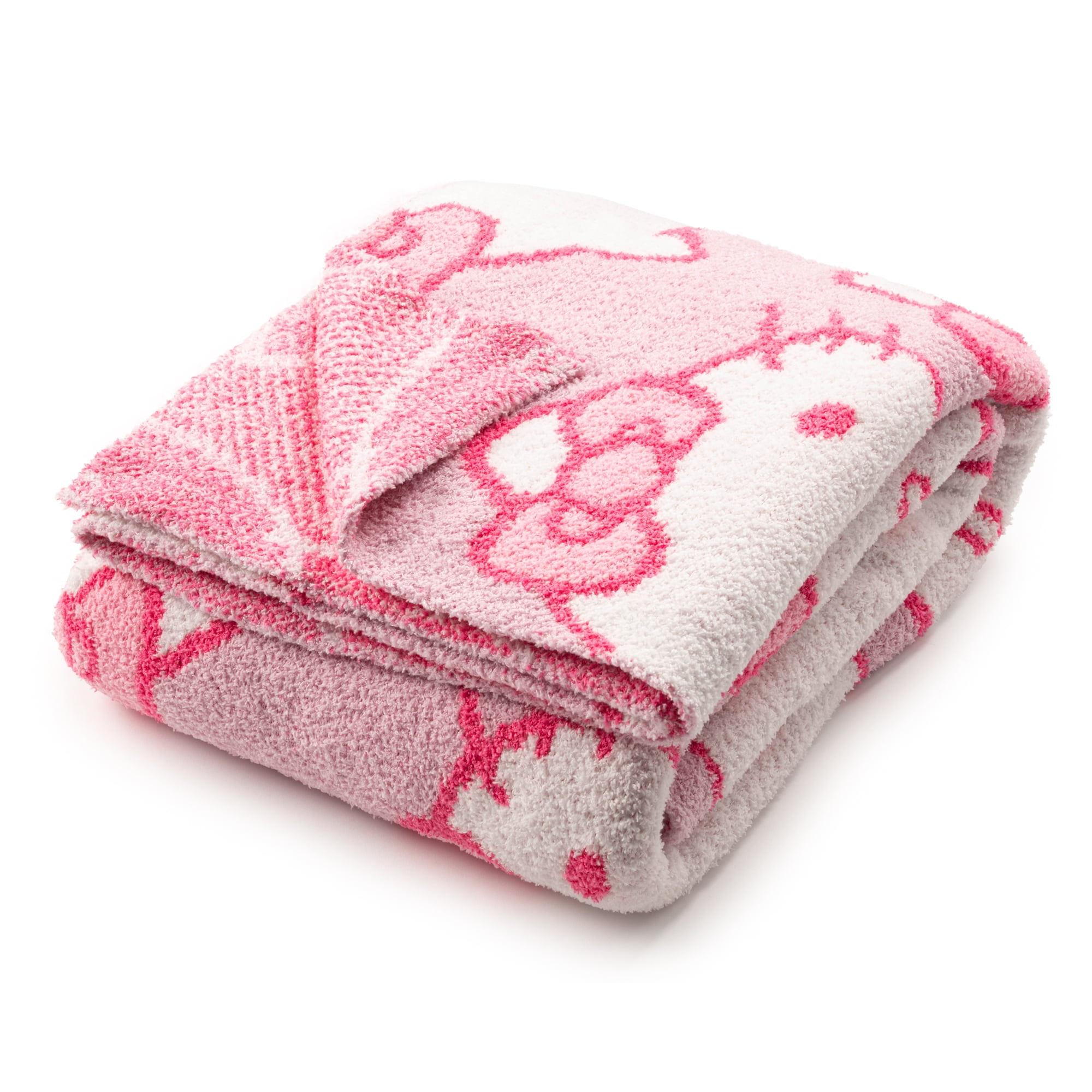Sanrio Hello Kitty Cute Faces Feather Knit Throw