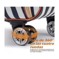 thumbnail image 3 of Maleta de Mano De Viaje Bolsa Con Candado De Seguridad Cabina, negro/rallas blancas, 3 of 4