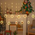 thumbnail image 4 of Luces de ventana Decoración navideña Luces de anillo con adorno Juguete Luces de cortina LED Novedad para interiores y exteriores Árbol de Navidad Decoraciones para el jardín del hogar, 4 of 5