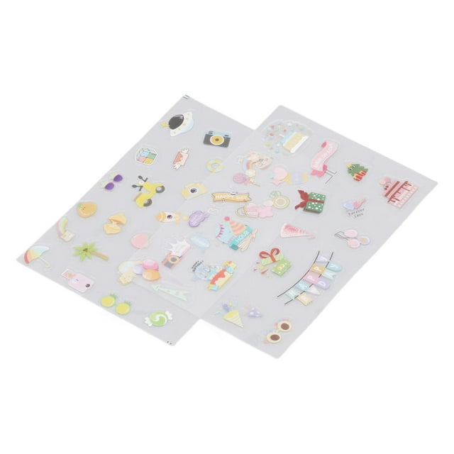 Pegatinas De Deco Auto Adhesivas 2pcs, Linda Pegatina De Fotos Personalizada Con Material De PVC, Para álbumes De Bricolaje, álbumes De Recortes, Calendarios, Cartas,
